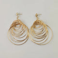 Layered Hoop Statement Earrings