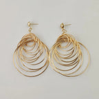 Layered Hoop Statement Earrings