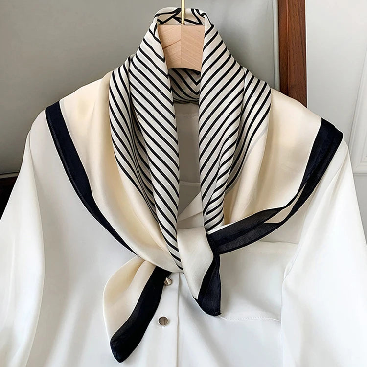 Scarf Women Silk Satin Scarf for Women Neckerchief  luxury Scarf Foulard Women Bandana Silk Scarves Laven Official Store WJ002