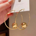 Orb Hoop Statement Earrings
