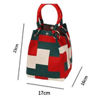 Colourblock Woven Beach Bucket Bag