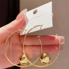 Orb Hoop Statement Earrings
