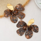 Tortoiseshell Floral Statement Earrings