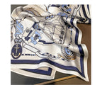 100% Silk Scarf Women elegant Headband Spring Square Fashion Print Hair Foulard Female Lady Shawl Wraps Hijab Bandana Scarves