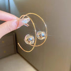 Orb Hoop Statement Earrings