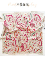 Silk Square Scarf Women Luxury Floral Print Soft Satin Kerchief Hairband Neckerchief Head Hijab Lady Headband Foulard Bag Ribbon