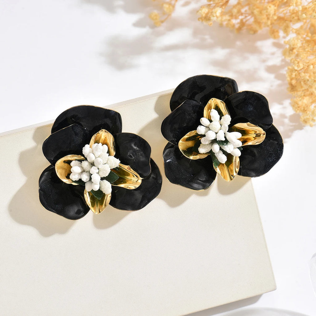 Bold Floral Statement Earrings