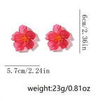 Colourful Floral Statement Earrings