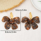 Tortoiseshell Floral Statement Earrings