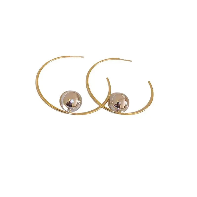 Orb Hoop Statement Earrings
