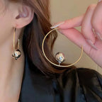 Orb Hoop Statement Earrings