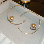 Orb Hoop Statement Earrings