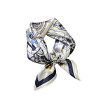 100% Silk Scarf Women elegant Headband Spring Square Fashion Print Hair Foulard Female Lady Shawl Wraps Hijab Bandana Scarves