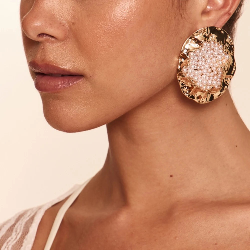 Textured Resin Statement Earrings