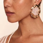 Textured Resin Statement Earrings