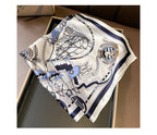 100% Silk Scarf Women elegant Headband Spring Square Fashion Print Hair Foulard Female Lady Shawl Wraps Hijab Bandana Scarves