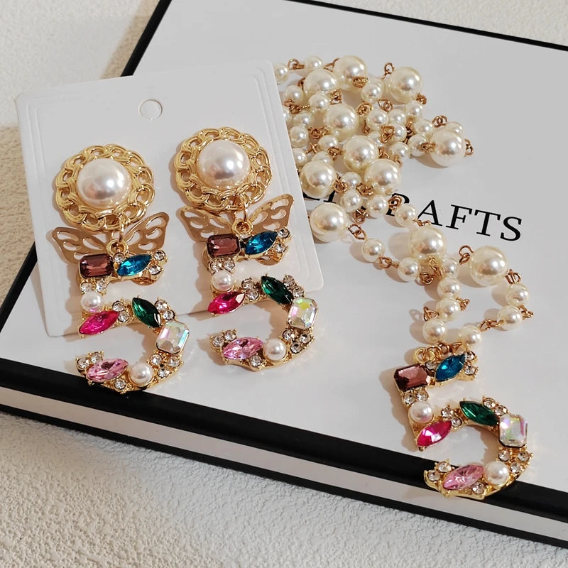 No.5 Statement Earring & Necklace Set