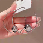 Orb Hoop Statement Earrings